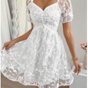 SHEIN White Lace Dress